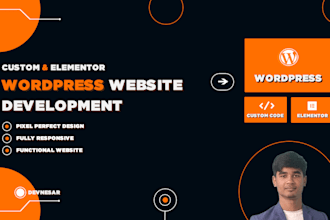 create custom wordpress website design and website development