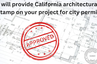 provide california architectural stamp on your project for city permit