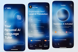 develop ai live translator app, multilingual learning app and saas website