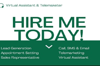 be your script writer, telemarketer, link promotion and lead generation expert