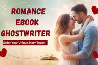 ghostwrite your romance  heartfelt love stories, ebook writer captivating novels