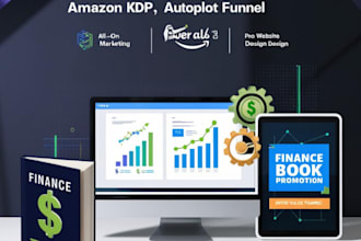 do finance book promotion, amazon KDP, autopilot sales funnel, website design
