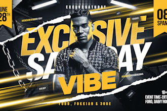 design fantastic concert, nightclub, church, event, or party flyer