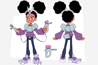 draw character design sheet, reference sheet, turnaround
