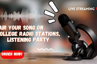 air your song on college radio stations, listening party