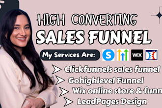 build sales funnel systeme io, clickfunnels, leadpages, or landing page design