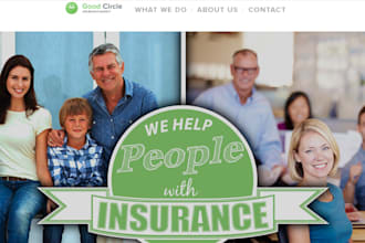 design a health or life insurance website or landing page that converts
