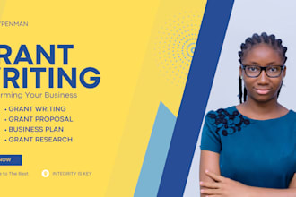 do grant research, write grant proposals, grant writing, business plans