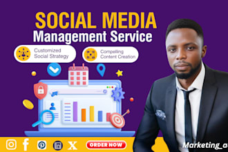 be your social media manager for b2b b2c saas startup business marketing plan