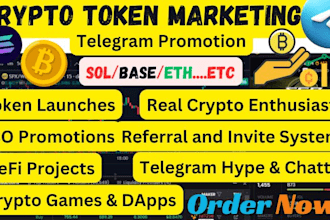 promote token launch crypto marketing, telegram game referral link,ico defi nft