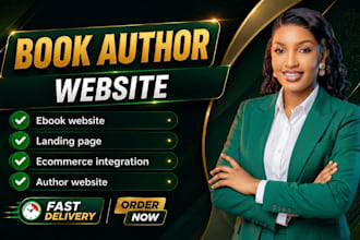 design book author website, ebook website, book website, author landing page