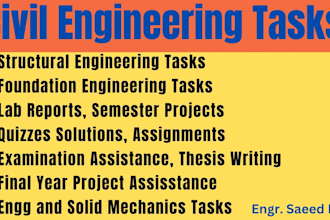 do civil structural engineering projects, all civil engineering subjects tasks