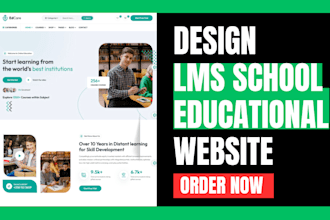 design high impact lms website school and educational elearning website