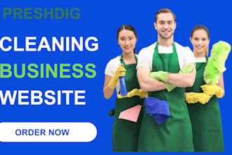 design cleaning business website and pressure washing company booking website