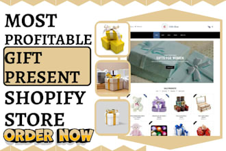 design gift shopify gift card store gift box loyalty card store present website
