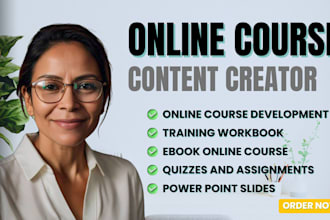 create online course content course curriculum ppt training manual lesson plan