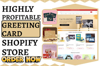 design greeting card shopify birthday card gift card store greeting card website