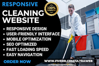 design cleaning service house office cleaning pressure wash carpet website