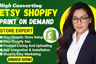 do etsy shopify print on demand store, shopify etsy print on demand printiful