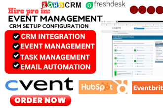 setup cvent event management and planning  registration salesforce hubspot crm