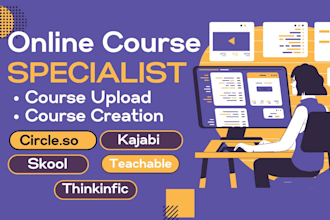 set up online course on skool kajabi circle so teachable podia online course