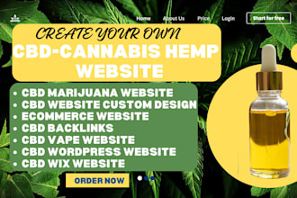 build shopify cbd store cannabis vape hemp cigarettes marijuana store website