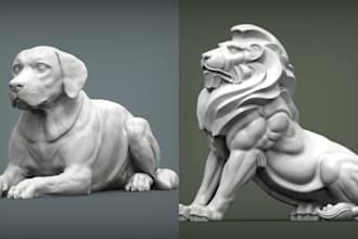 3d sculpture, sculpt 3d character 3d model for 3d printing in zbrush and blender