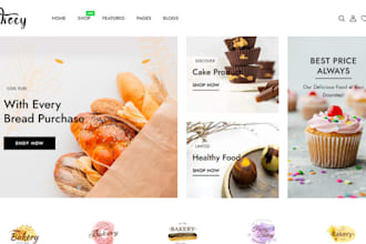 design pastries cake shopify ice cream store bakery pastries website restaurant