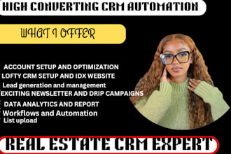 setup lofty CRM website, boldtrail, kvcore, chime, follow up boss, kv core CRM