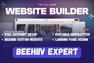 setup beehive newsletter beehiiv new website builder beta beehiiv landing page
