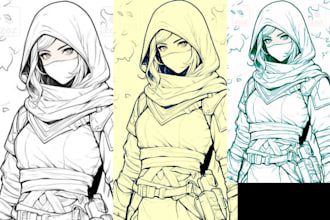 create a professional manga comic, nsfw vectorwith stunning art and storytelling