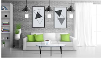 do internal and external home lighting design with house logo