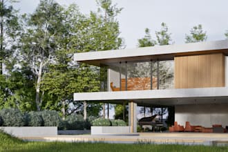 design and render 3d backyard, front yard, pool and outdoor landscapes