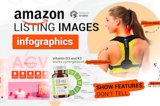design amazon listing images and product infographics