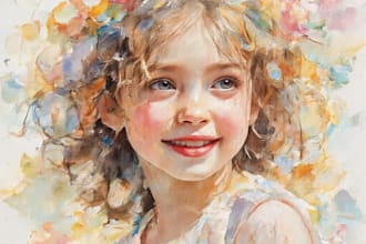 draw awesome watercolor portrait for you
