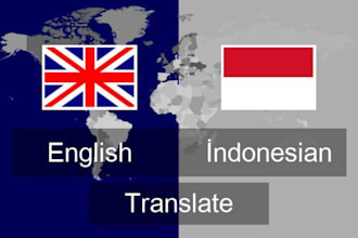 manually translate indonesia to english , english to indonesia