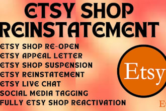 do etsy reinstatement reopen etsy suspended shop write appeal letter live chat