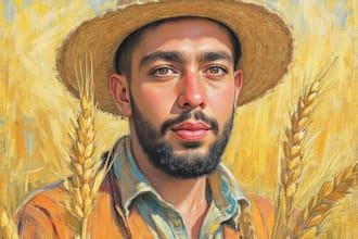 digital portrait painting, oil painting style , portrait