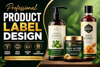 design professional product label and packaging design