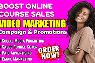 video marketing online course promotion, udemy course promotion, thinkific sales