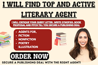 find top literary agents for your story novel, and critique write query letter,