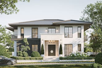 design 3d exterior with renderings and modeling