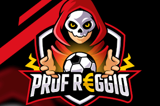 design football tournament and league mascot badge logo