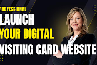 create a professional digital visiting card website with SEO