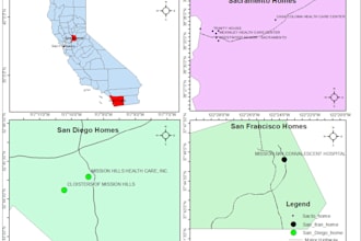 provide gis analysis and map design using arcgis pro for site selection