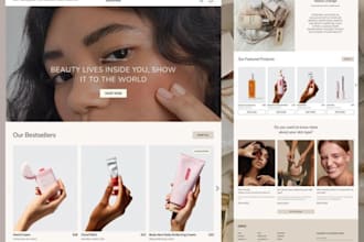 design beauty salon, spa website and hair extension, fashion makeup cosmetic wix