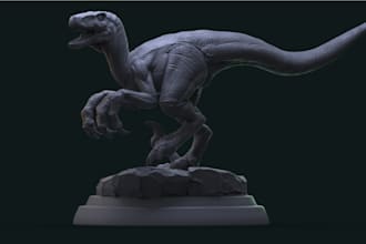 fix stl file, 3d animal creature, zbrush sculpture,action figure for 3d printing
