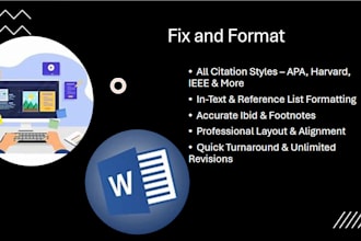 fix and format any reference citations in word files apa harvard ieee and more