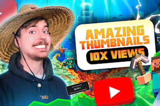do amazing attractive thumbnails for your channels