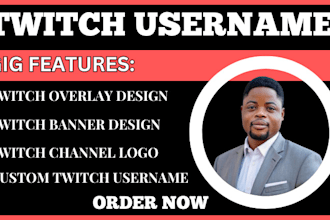 design branded twitch username twitch channel logo banner design